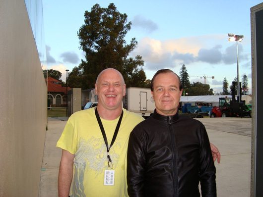 Alex Orbison with Ralf Hütter of Kraftwerk