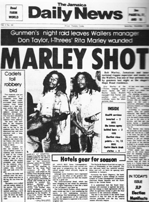 Daily Jamaica News Bob Marley Shot