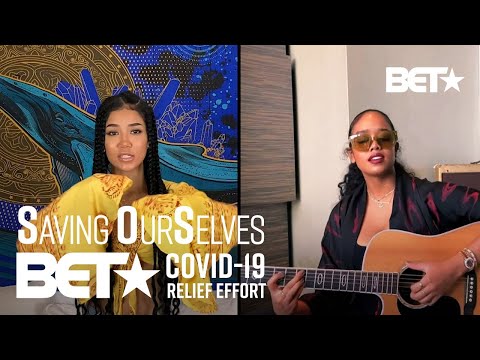 Jhene Aiko And H.E.R. Serenade Us With Performance Of “B.S.” | BET COVID-19 Relief