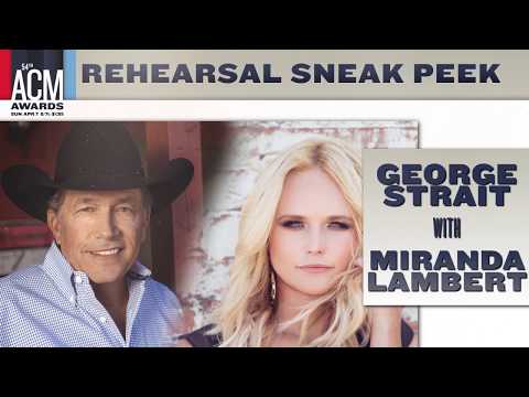 George Strait and Miranda Lambert Rehearse for the 54th ACM Awards