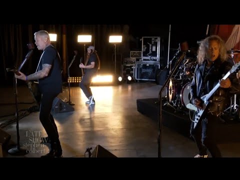 Metallica perform &quot;Battery&quot; Live on Colbert Late Show 2021