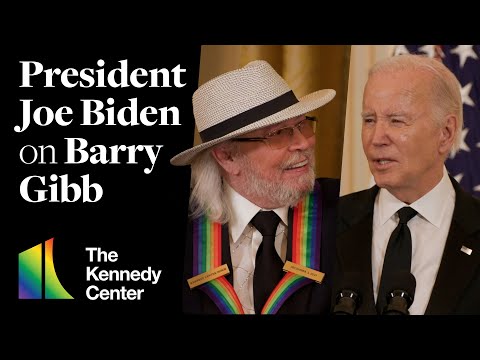 President Joe Biden on Barry Gibb - 46th Kennedy Center Honors (White House Reception)