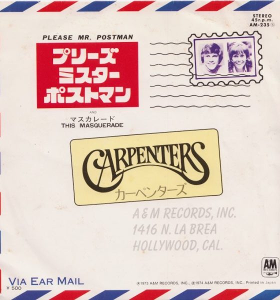 Carpenters 'Please Mr. Postman' artwork - Courtesy: UMG