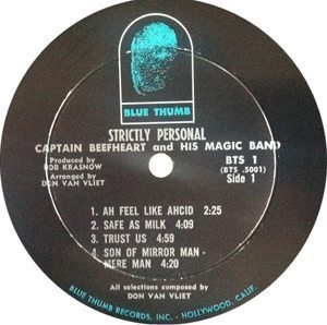 Captain Beefheart Strictly Personal Label