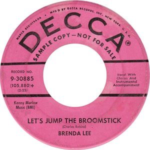 Brenda Lee Let's Jump The Broomstick Single Label
