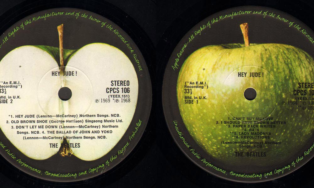 The Beatles - Hey Jude record published by Apple corp.