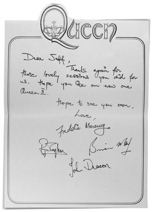 Queen On Air Letter To Jeff Griffin - 300