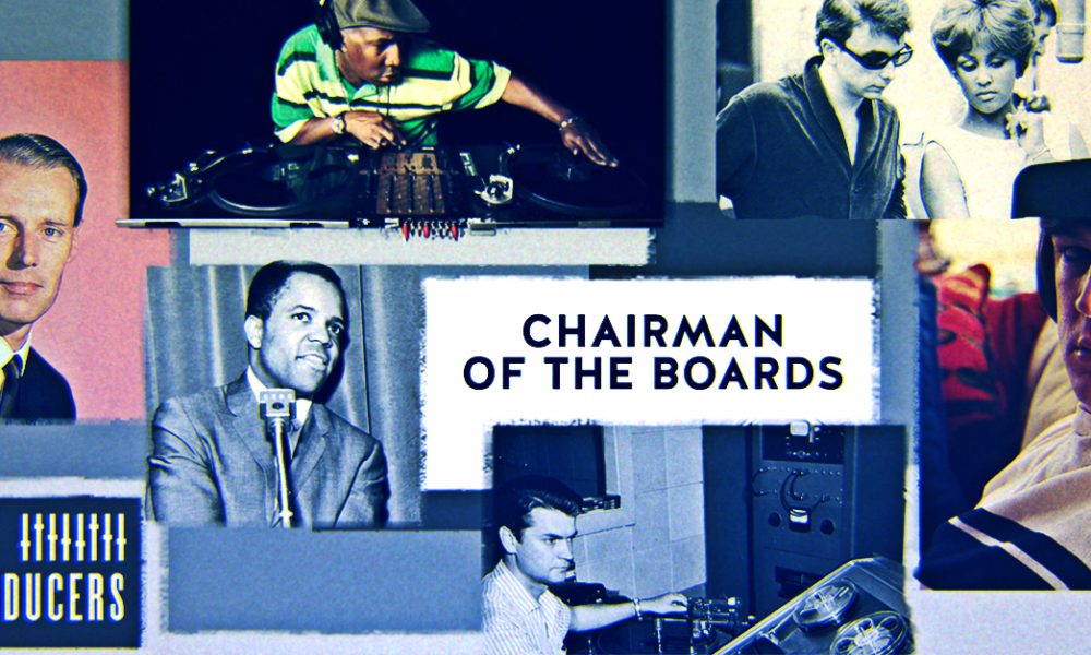 Compilation photo illustration of famous music producers
