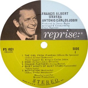 Frank Sinatra And Antonio Carlos Jobim Record Label - 300