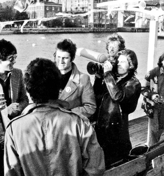 English punk rock group the Sex Pistols aboard the Queen Elizabeth on the River Thames on June 7, 1977 during their Silver Jubilee Boat Trip.