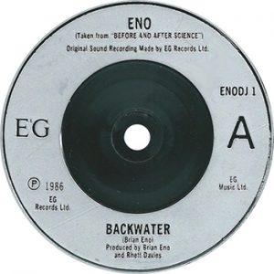 Brian Eno Backwater Single Label