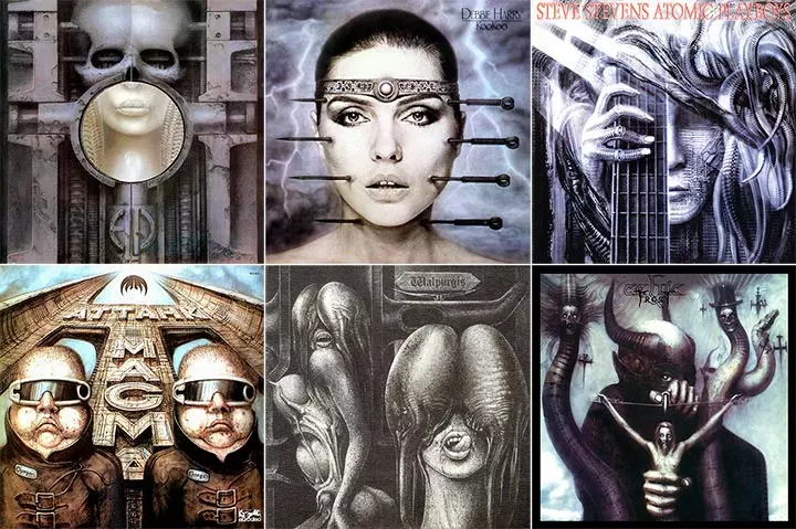 HR Giger Album Cover Montage