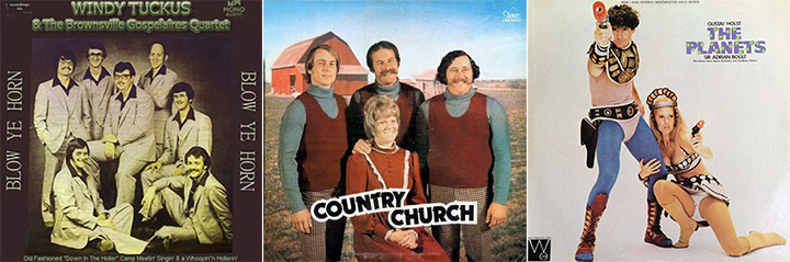 Worst Album Covers Windy Tuckus & The Brownsville Gospelaires Quartet Blow Ye Horn Country Church Vienna State Orchestra The Planets 