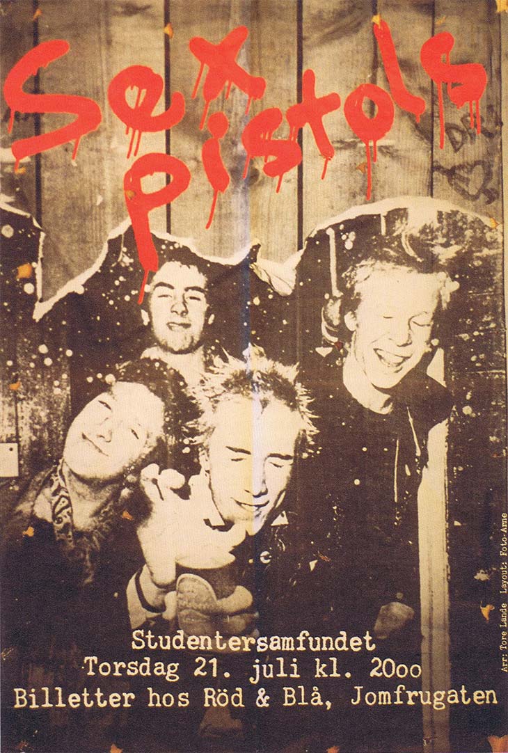 Sex Pistols Artwork Trondheim Flyer