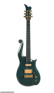 Blue Teal Cloud Guitar