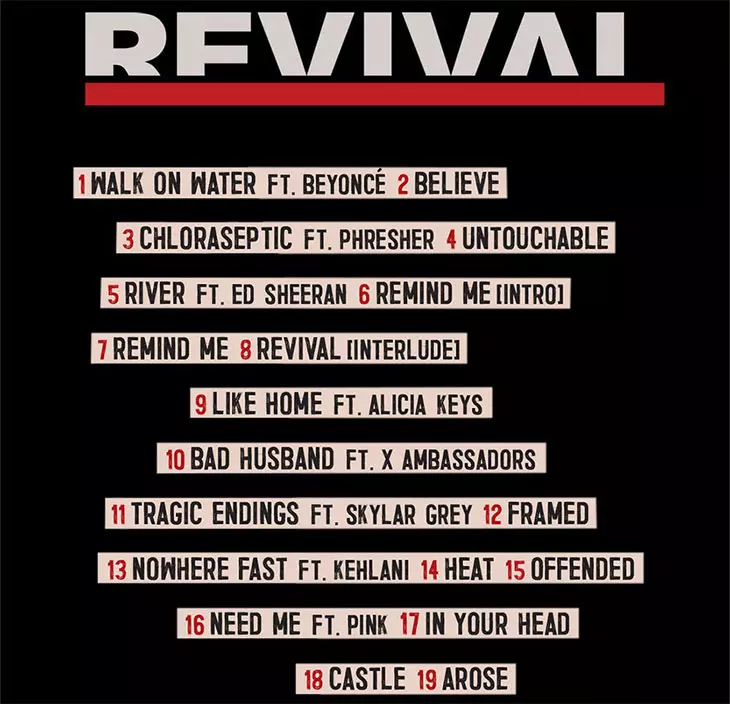 eminem album song list