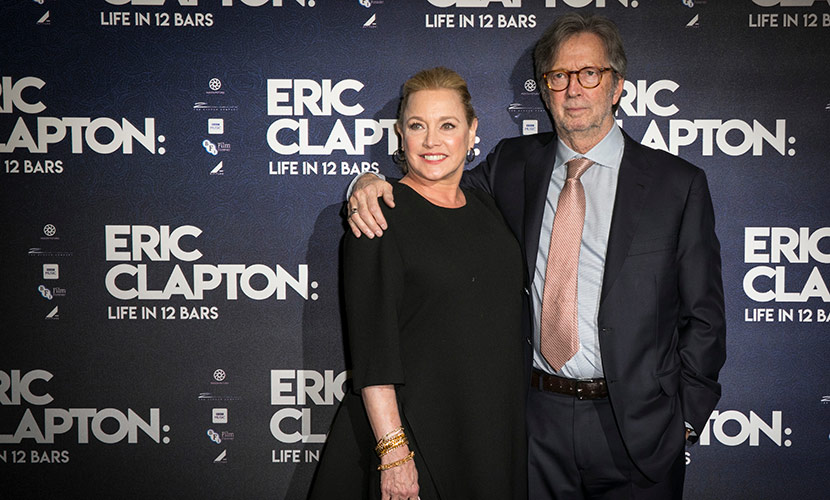 Eric Clapton and Lili Fini Zanuck at the premiere of Eric Clapton Life in 12 Bars. Credit: @stillmoving 2