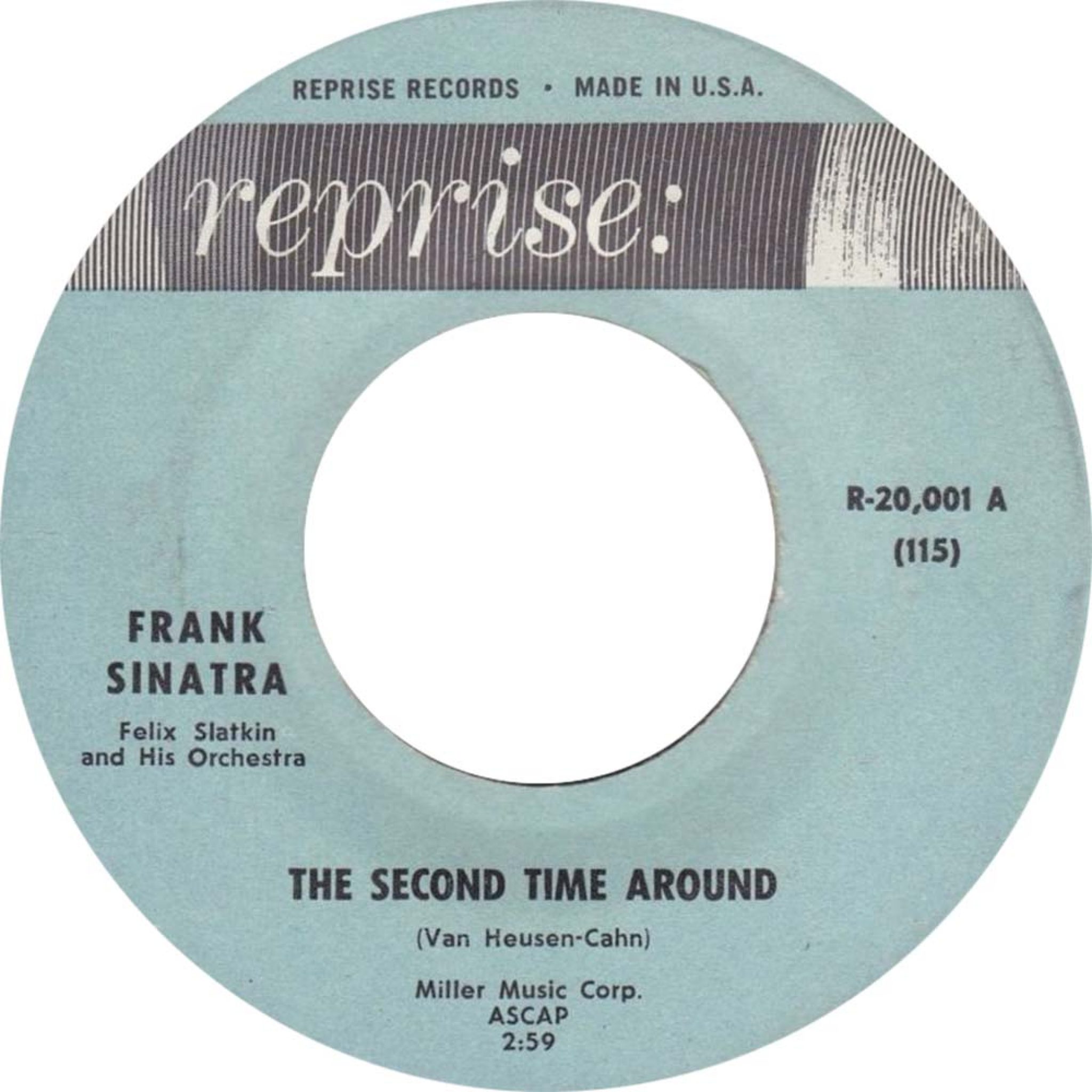 Love is better second time. Frank sinatra - the second time around. reprise records.