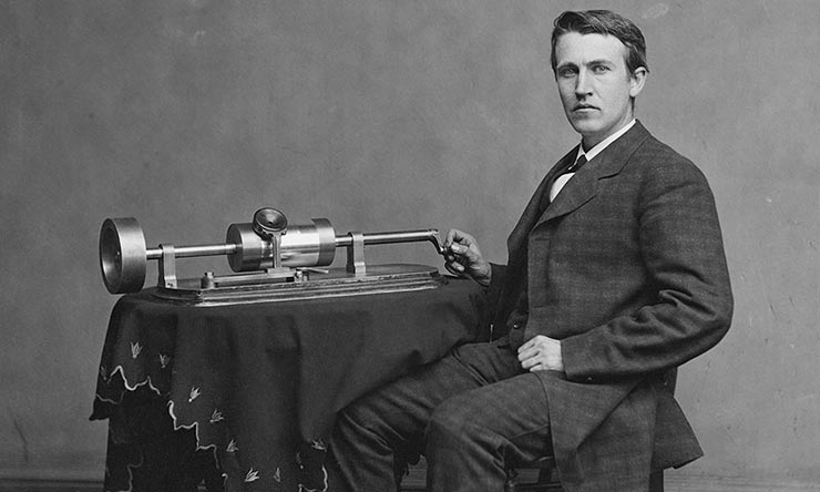 Thomas Edison With Phograph