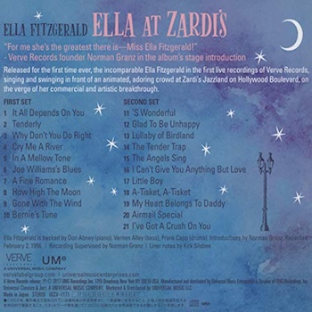 Ella At Zardi's back cover