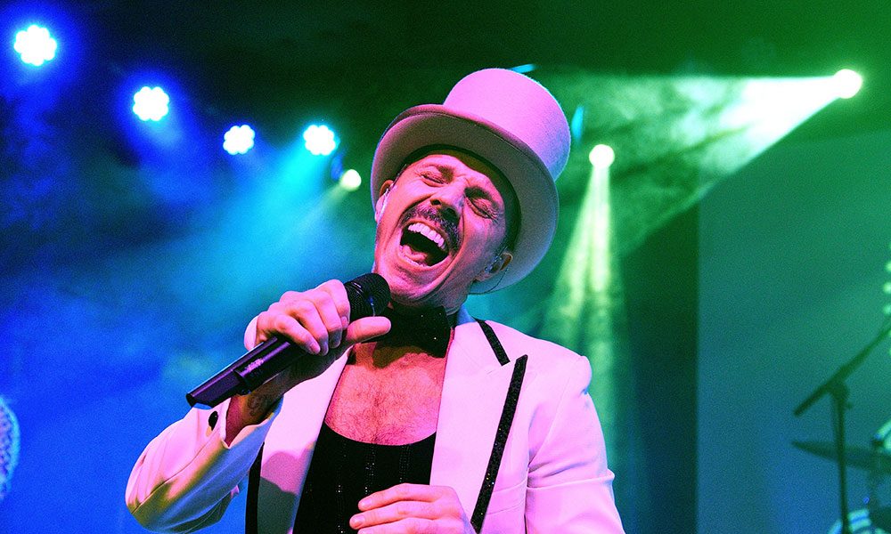 Jake Shears photo by Gus Stewart and Getty Images