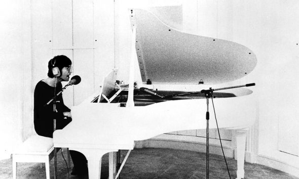John Lennon, writer of Imagine, at the piano, photo by Peter Fordham COPYRIGHT Yoko Ono web optimised 1000