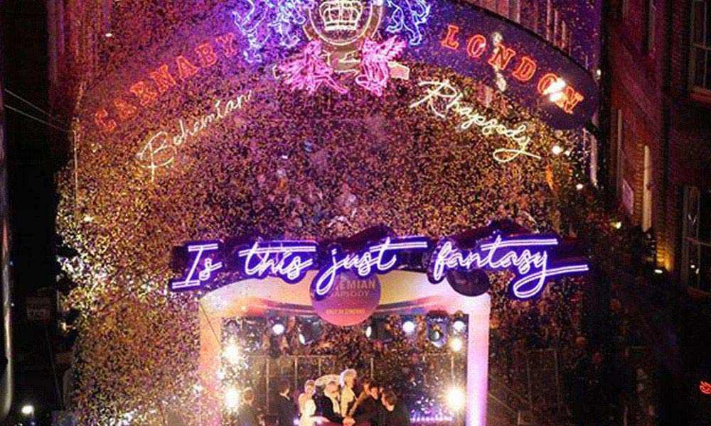 Bohemian Rhapsody Stars Switch On Queen Lights In Carnaby Street Bohemian Rhapsody Stars Switch On Queen Lights In Carnaby Street