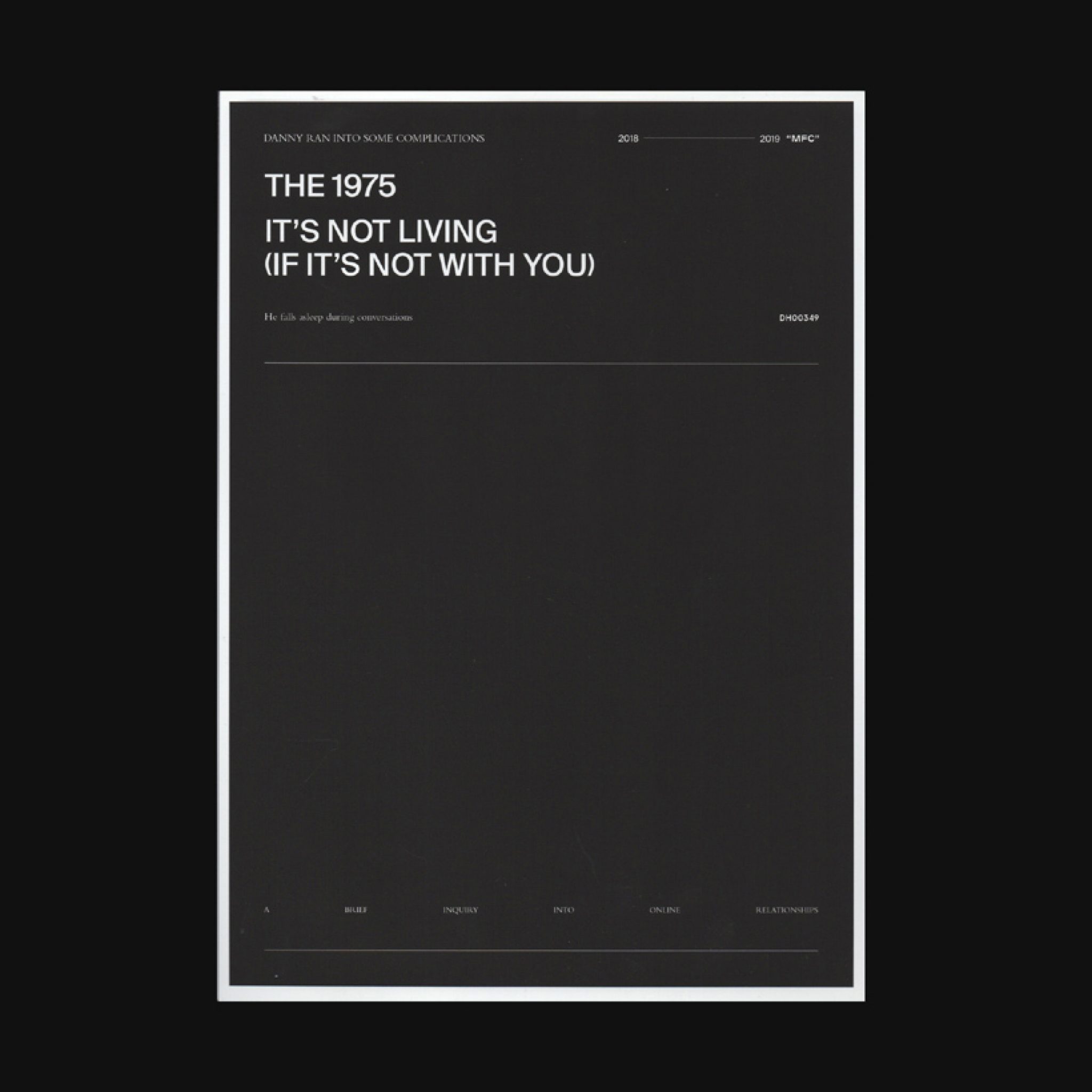 It's Not Living If It's Not With You Meaning Listen To The 1975’s New Single It’s Not Living (If It’s Not With You)