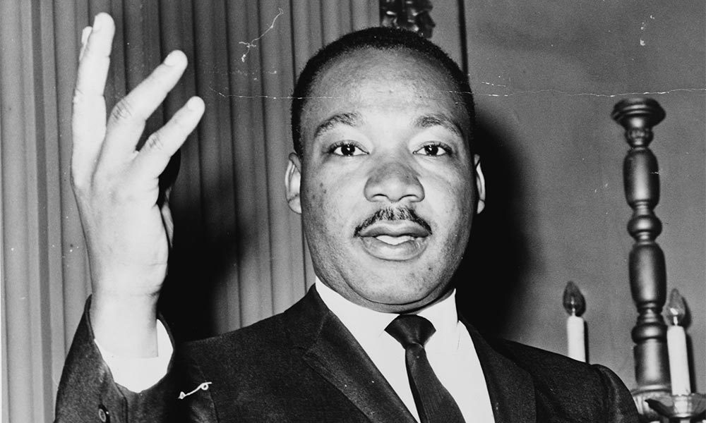 Dr Martin Luther King, Jr, half length portrait World Telegram & Sun photo by Dick DeMarsico