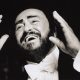 Pavarotti black and white photo