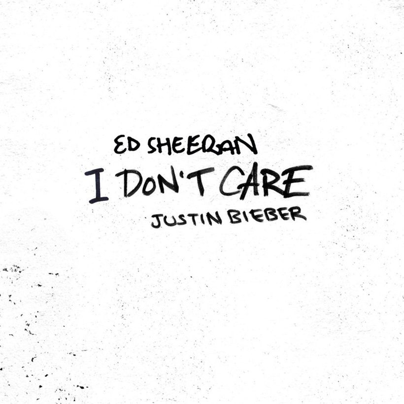 Justin Bieber Featuring Ed Sheeran I Don't Care single artwork