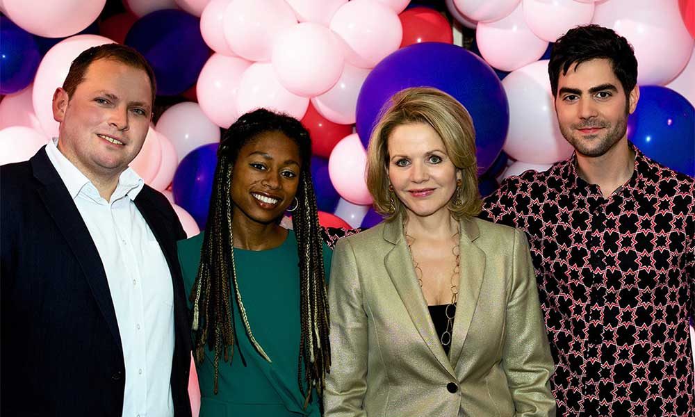 Decca Classics party photo - Dr Alexander Buhr, Isata Kanneh-Mason, Renee Fleming, Milos