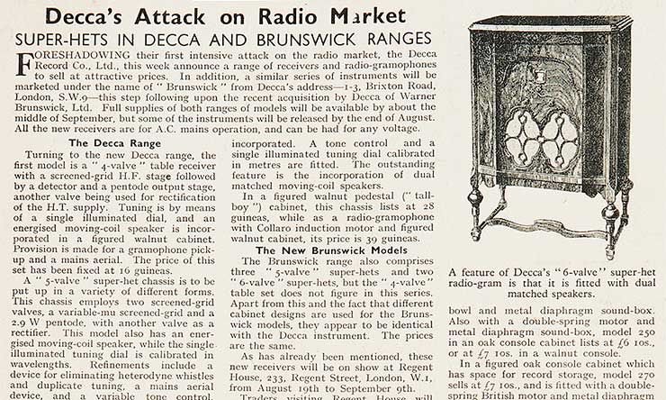 Decca The Wireless And Gramophone Trader detail 740