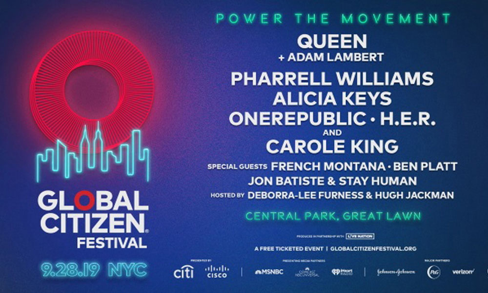 Watch Queen + Adam Lambert Perform At Global Citizen Festival