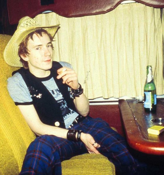 Johnny Rotten on a tour bus