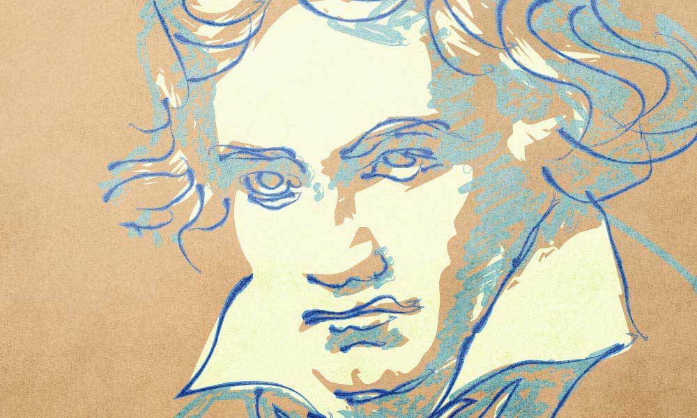 Beethoven Composer image yellow