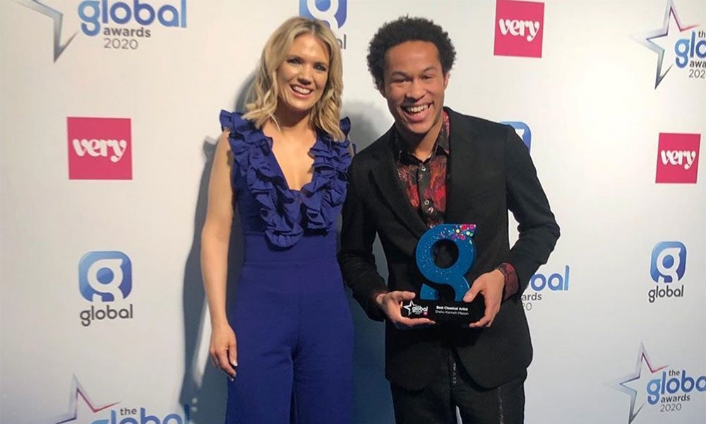 Sheku Kanneh-Mason and Charlotte Hawkins at Global Awards - photo