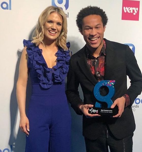 Sheku Kanneh-Mason and Charlotte Hawkins at Global Awards - photo