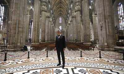 Andrea Bocelli at Milan's Duomo cathedral