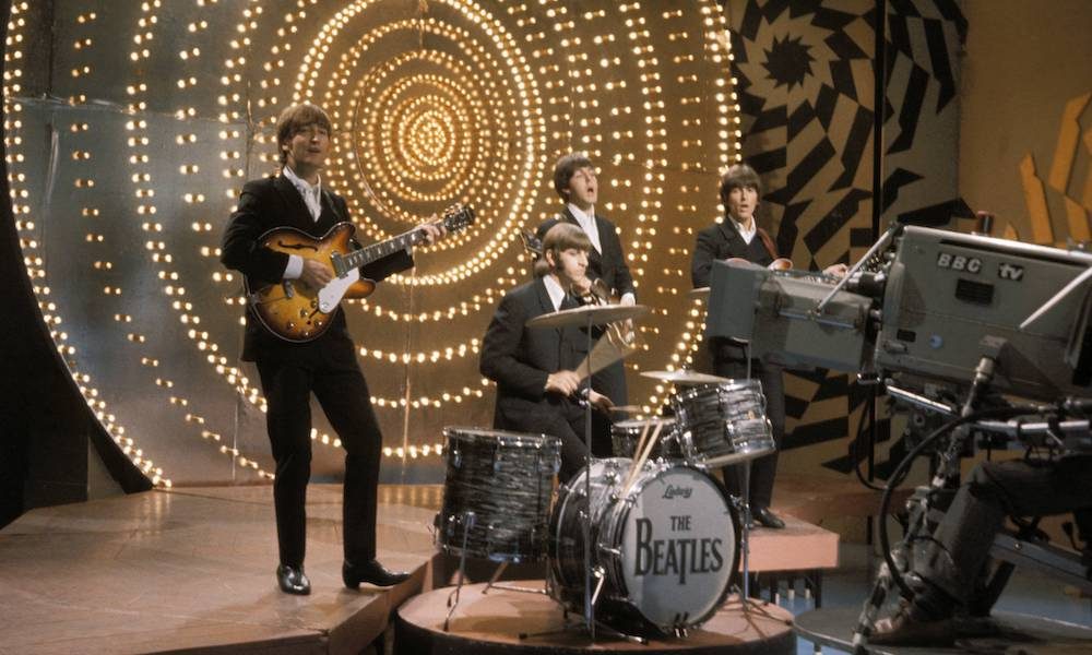 The Beatles on 'Top of the Pops,' June 1966. Photo - Courtesy: Ron Howard/Redferns