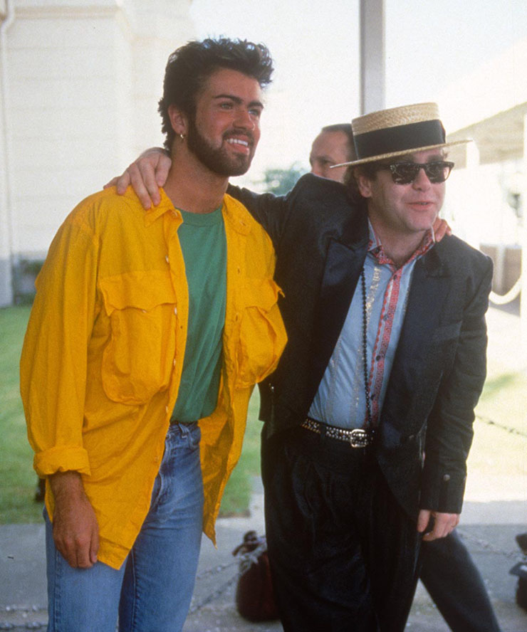 George Michael and Elton John at Live Aid