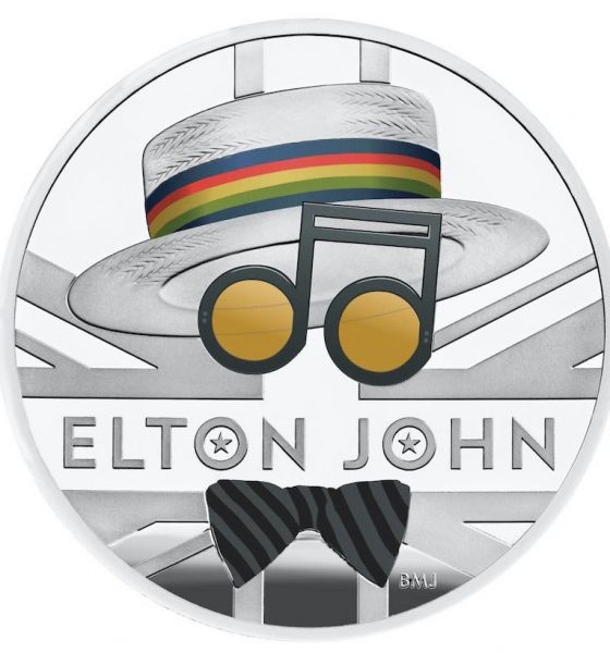 Elton John coin closeup