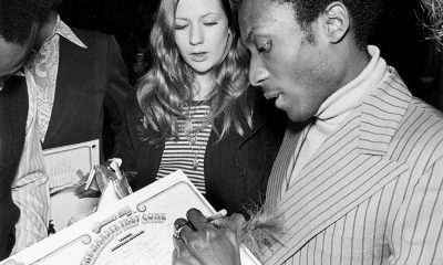 Jimmy Cliff signing The Harder They Come album, the soundtrack to one of the greatest films about reggae