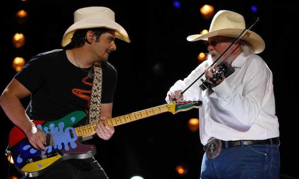 Charlie Daniels Brad Paisley CMA Fest Nashville2013 credit John Russell/CMA