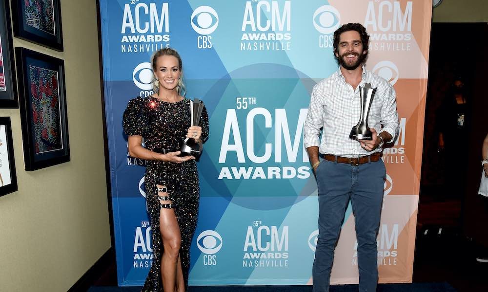 Carrie Underwood Thomas Rhett ACM Awards GettyImages 1272915181