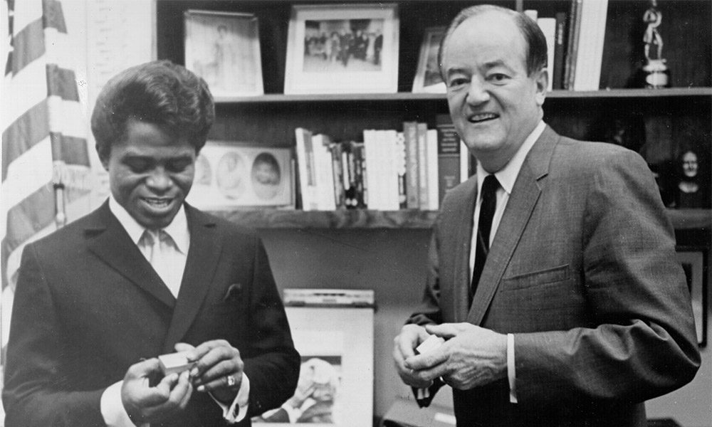 James Brown and US Vice President Hubert Humphrey