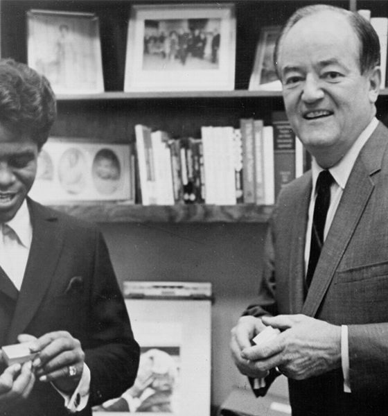 James Brown and US Vice President Hubert Humphrey