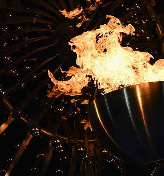 Olympic flame being lit in Rio