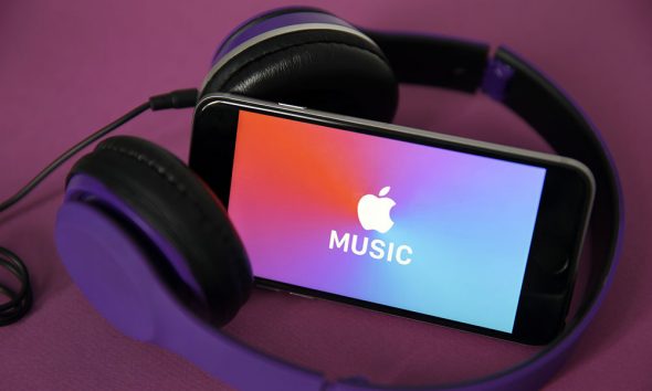 Apple Music logo on iphone