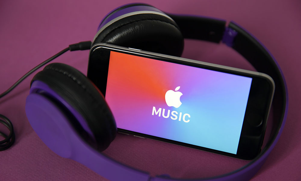 Apple Music logo on iphone